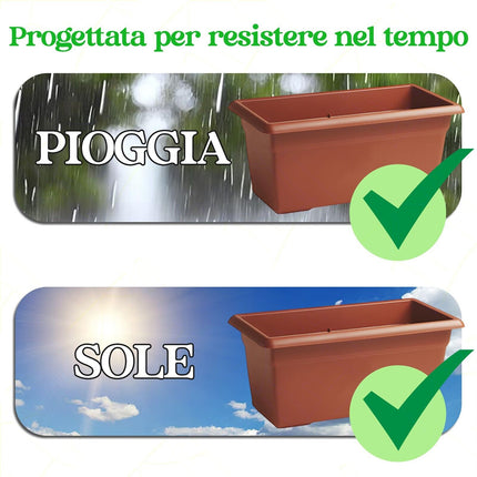 Stefanplast Fioriera Mediterraneo Plastica Terracotta
