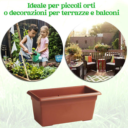 Stefanplast Fioriera Mediterraneo Plastica Terracotta
