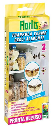 Flortis 1331520 Trappola per Tarme degli Alimenti, 2 Pezzi, 1.8x9.5x22 cm Flortis