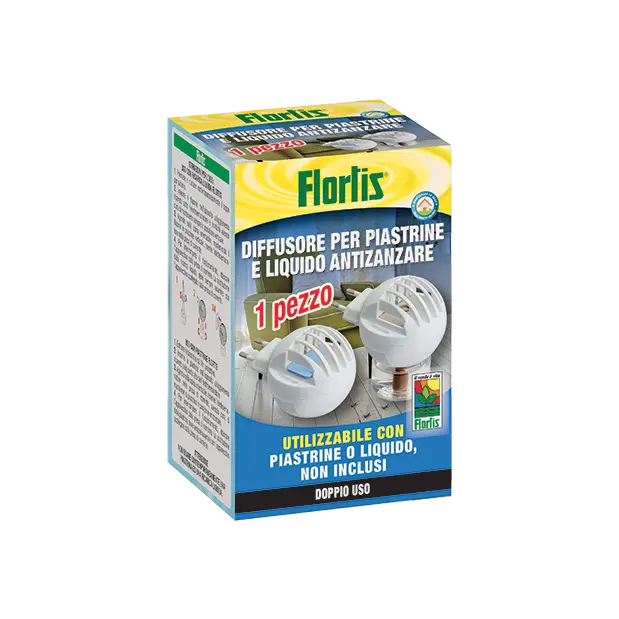 Flortis Diffusore Pesticida Insetticida Zanzare + Ricariche Protegge 45 Notti