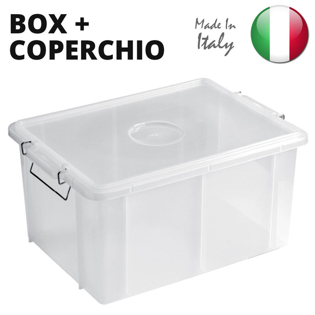 Giganplast Food Box Contenitore Con Coperchio Per Alimenti In Plastica Bianco E Trasparente