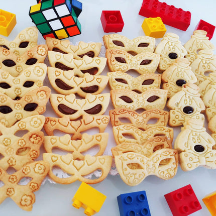 Set 2 Tagliapasta Maschere Carnival In Plastica – Forme Divertenti Per Biscotti A Tema Carnevale, Ideali Per Feste E Attività Creative