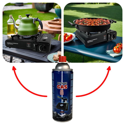 Fornello Gas Bistrò Portatile Cartuccia Inclusa Campeggio Giardino Outdoor