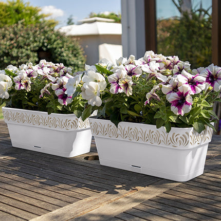 Stefanplast Balconetta Opera Con Decoro Gaia In Misure Cm.50 E Cm.30 Varie Colorazioni Stefanplast