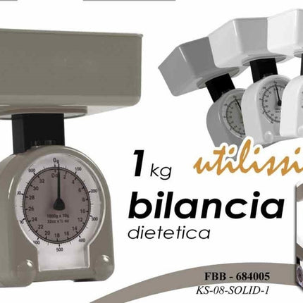 BILANCIA CUCINA PLASTICA MECCANICA KG.1 COL. ASS. Gicos