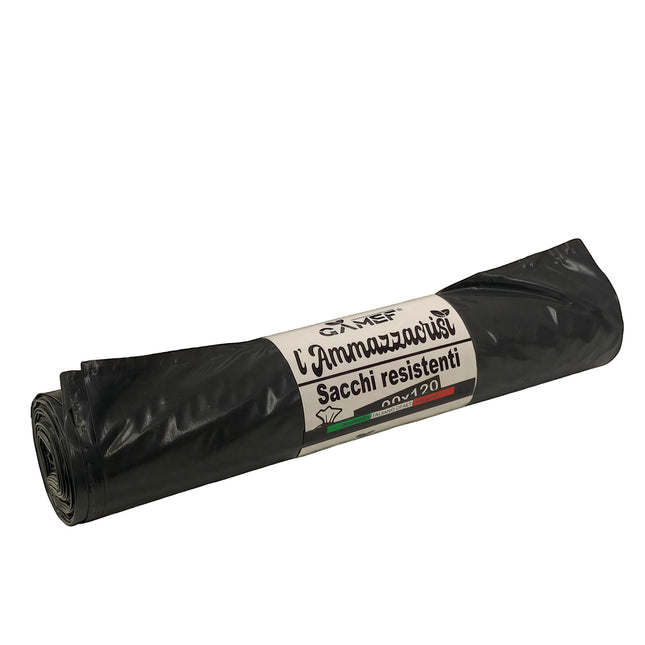 Sacchetti Immondizia Neri Cf. 5 Pz. Cm.90x120 Gamef