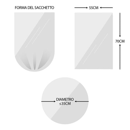 Sacchetti Immondizia Lt.40 Cm.55x70 A Tenuta di Liquidi | Diversi Colori Gamef