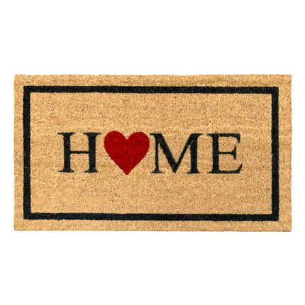 Sicignano Zerbino in Fibra di Cocco Gulliver 40x70 cm con Fondo Antiscivolo – Tappeto Ingresso Interno/Esterno per Casa, Ufficio e Negozi Home con cuore Casalinghi Sicignano
