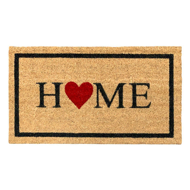 Sicignano Zerbino in Fibra di Cocco Gulliver 40x70 cm con Fondo Antiscivolo – Tappeto Ingresso Interno/Esterno per Casa, Ufficio e Negozi Home con cuore Casalinghi Sicignano