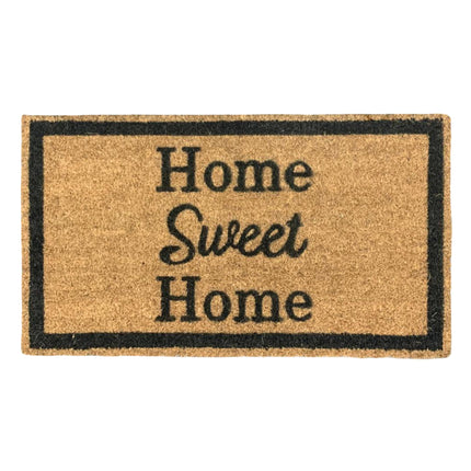 Sicignano Zerbino in Fibra di Cocco Gulliver 40x70 cm con Fondo Antiscivolo – Tappeto Ingresso Interno/Esterno per Casa, Ufficio e Negozi Home Sweet Home (Nero) Casalinghi Sicignano