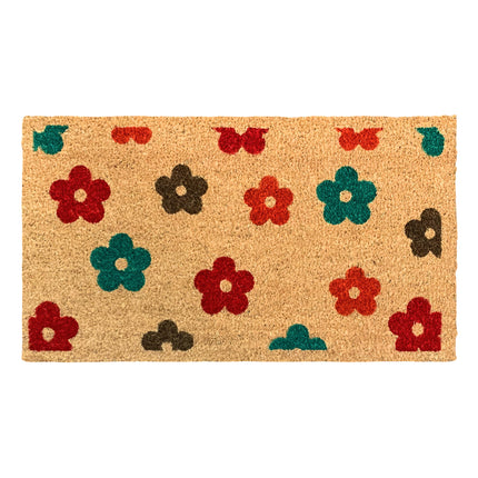 Sicignano Zerbino in Fibra di Cocco Gulliver 40x70 cm con Fondo Antiscivolo – Tappeto Ingresso Interno/Esterno per Casa, Ufficio e Negozi Floreale 2 Casalinghi Sicignano
