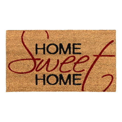 Sicignano Zerbino in Fibra di Cocco Gulliver 40x70 cm con Fondo Antiscivolo – Tappeto Ingresso Interno/Esterno per Casa, Ufficio e Negozi Home Sweet Home (Rosso) Casalinghi Sicignano