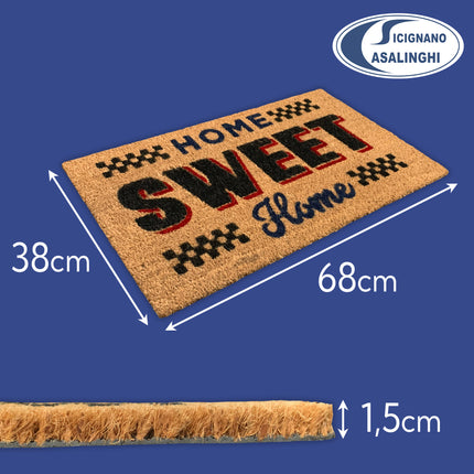 Sicignano Zerbino in Fibra di Cocco Gulliver 40x70 cm con Fondo Antiscivolo – Tappeto Ingresso Interno/Esterno per Casa, Ufficio e Negozi Casalinghi Sicignano