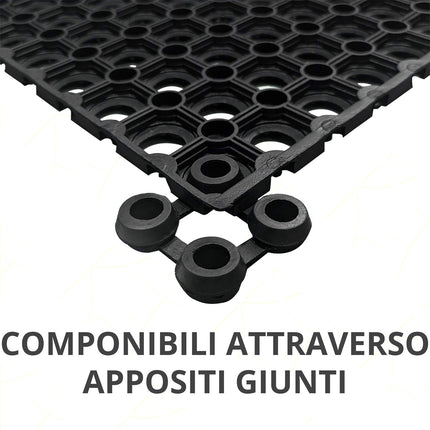 Sicignano Zerbino Gomma Forato Drenante Antiscivolo Resistente Modulare