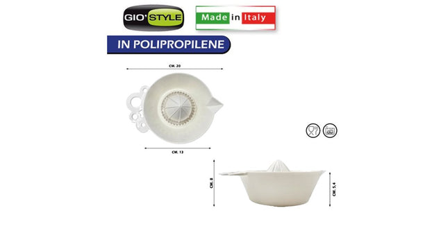 Giò Style Spremiagrumi Manuale Bianco in Polipropilene - Tutto Tutto Meno Meno
