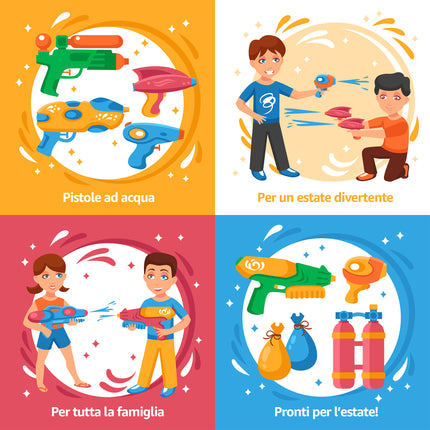 International Pistola Acqua Beep 15×9,5 Cm – Plastica Resistente, Colori Assortiti, Gioco Estivo Per Bambini