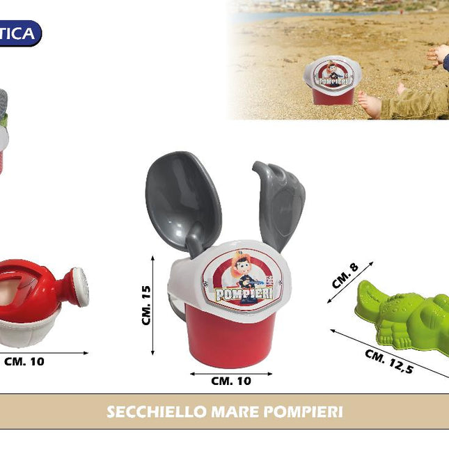 Secchiello Mare per Bambini con Motivi Fantasia per Giochi e Spiaggia