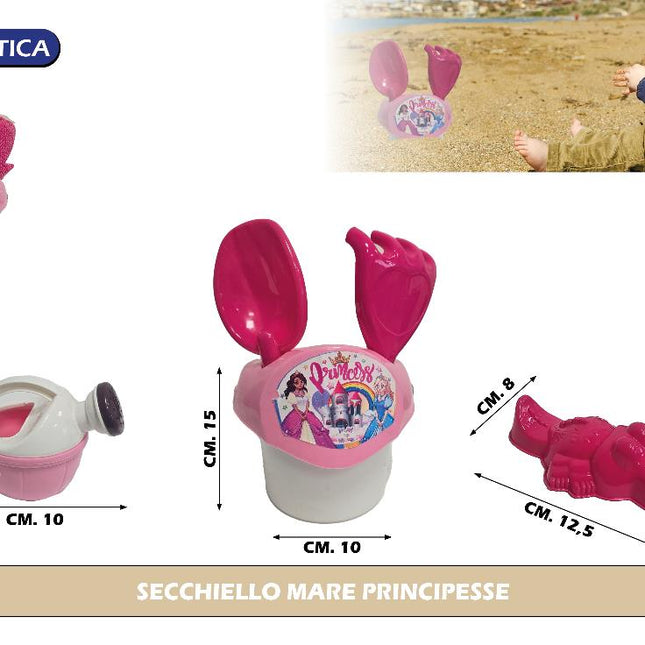 Secchiello Mare per Bambini con Motivi Fantasia per Giochi e Spiaggia