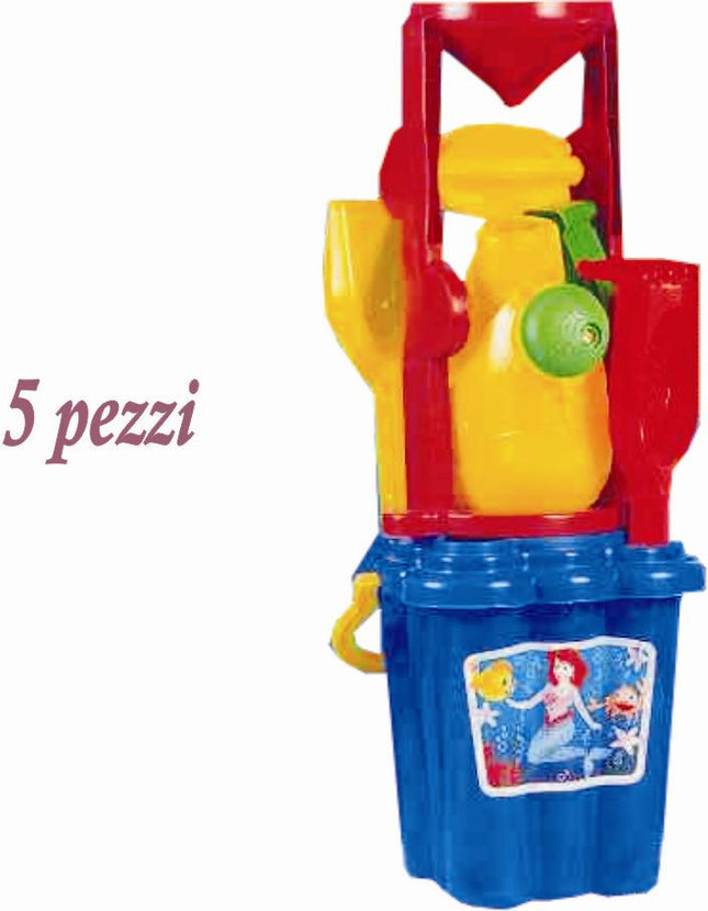 Apel Plastik Secchiello Mare Sirena Con Mulino 5 Pz. Apel Plastik