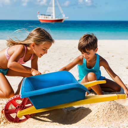 Apel Plastik Carriola Mare Grande Per Bambini Colori Assortiti – 68X29X43H Cm – Gioco Estivo Da Spiaggia