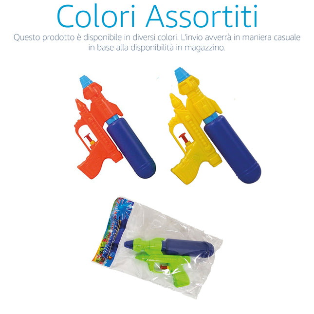 Apel Plastik Pistola Acqua Bambini 25X15 Cm – Giocattolo Estate Mare E Giardino, Colori Assortiti