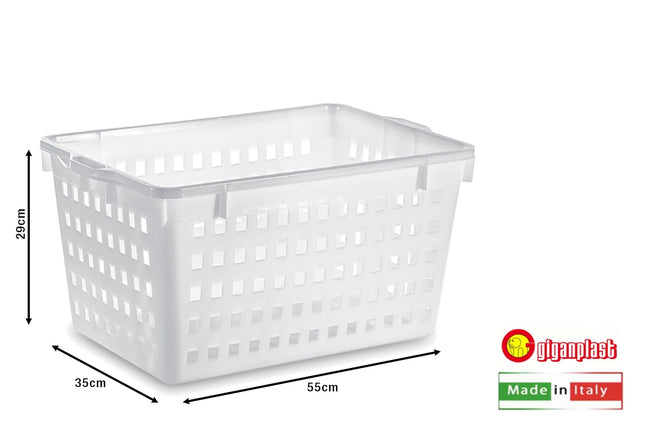 Giganplast Cassetta Aperta Forata Per Pane Senza Coperchio In Diverse Misure Robuste E Funzionali Horeca 50x34x30 cm Giganplast