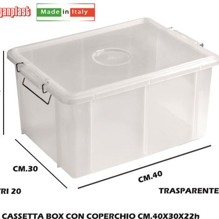 Giganplast Cassetta Box Con Coperchio In Varie Dimensioni Per Organizzazione E Conservazione Pratica Horeca