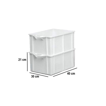 Giganplast Cassetta Diamant Impilabile Senza Coperchio 40X30X21 Cm Horeca Giganplast