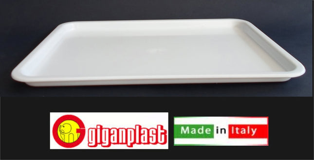 Giganplast Vassoio Bianco Gilly Self-Service In Plastica Per Ristorazione E Bar Horeca 36x25 cm Giganplast