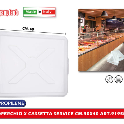 Giganplast Coperchio Per Cassetta Service In Diverse Misure, Art. 9195M - Art. 9195M1 Horeca