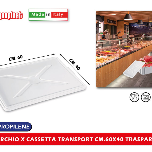 Giganplast Coperchio X Cassetta Transport Cm.60X40 Trasparente