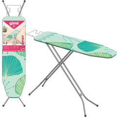 Gimi Jean Asse Da Stiro, Con Poggiaferro In Griglia, Regolabile In Altezza, Metallo, Bianco, 133.5 X 33 X 90 Cm Gimi
