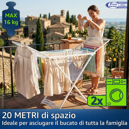 Kit Stendibiancheria Composto da Stendino Zaffiro + Diverse Configurazioni Vileda