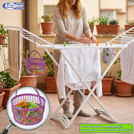Kit Stendibiancheria Composto da Stendino Zaffiro + Diverse Configurazioni Vileda