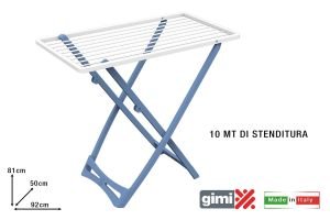 Gimi Stendino Compatto Cucciolo - 10m di Stenditura, Made in Italy Gimi
