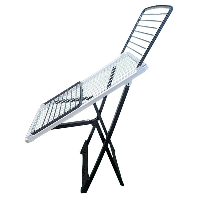 New Garden Stendino Pieghevole Antiscivolo con Ruote Aladino, 20 metri di Stenditura, 100% Resina, con Gancio Sicurezza, Stabile, Made in Italy New Garden