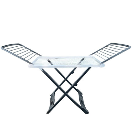 New Garden Stendino Pieghevole Antiscivolo con Ruote Aladino, 20 metri di Stenditura, 100% Resina, con Gancio Sicurezza, Stabile, Made in Italy New Garden