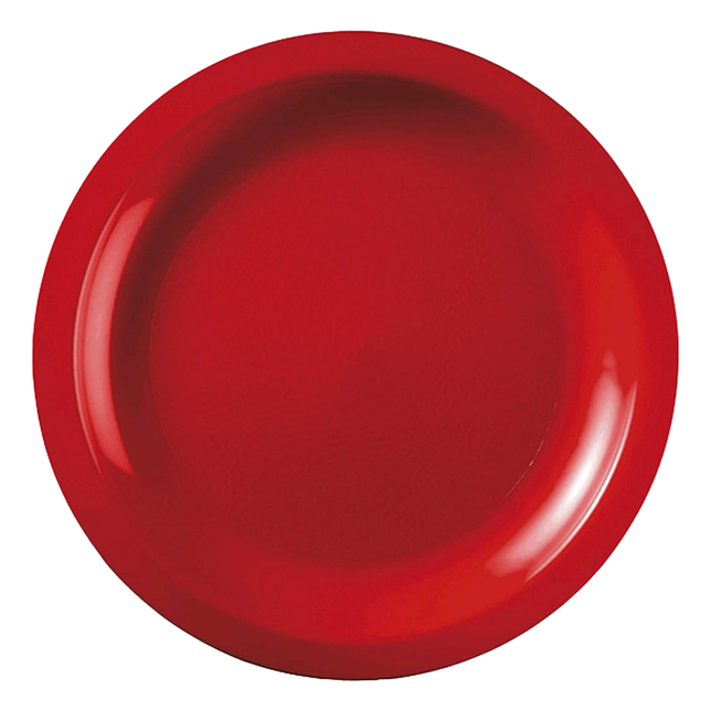 Piatto Dessert Cm.18,5 Conf. 6 Pz. Rosso Riutilizzabili Goldplast