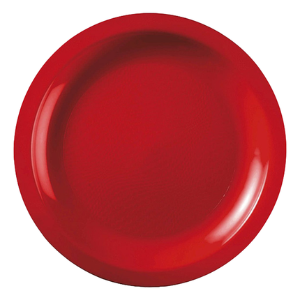 Piatto Piano Cm.22 Conf. 6 Pz. Rosso Riutilizzabili Goldplast