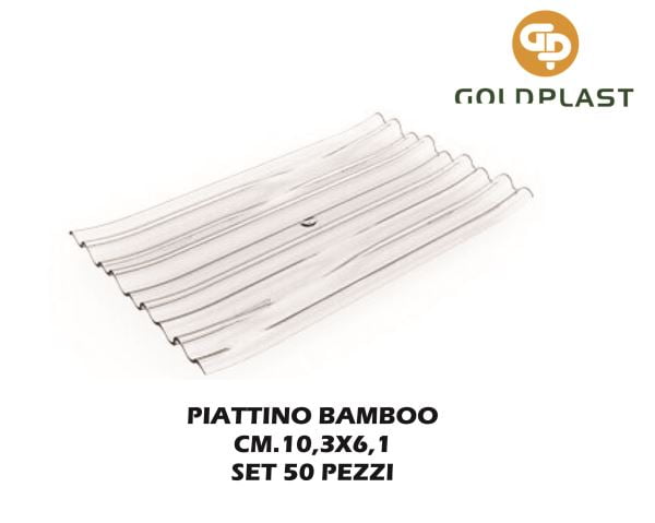Piattino Bamboo Ps Trasp. Conf. 50 Pz. Goldplast