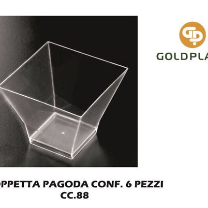 Coppetta Pagoda San Trasp. Cc.88 Conf. 6 Pz. Goldplast