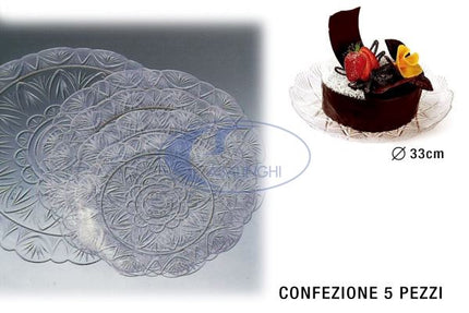 Vassoio Diamante Conf. 5 Pz. Cm.33 GP Plast
