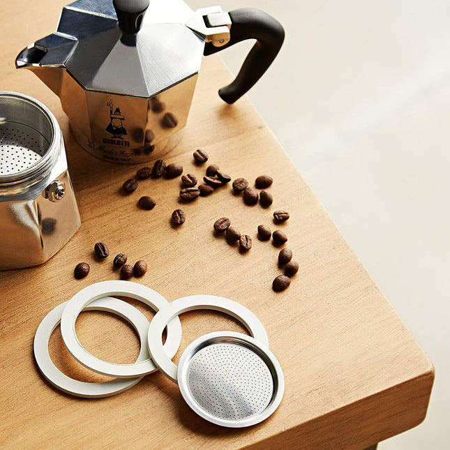 Casalinghi Sicignano Guarnizioni Universali Moka Ricambi 3Pz Per Caffettiera + Filtro Casalinghi Sicignano