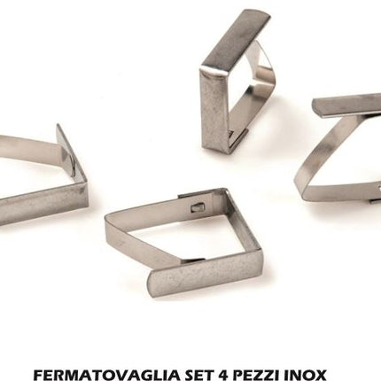 Fermatovaglia Set 4 Pezzi Inox-8050054380537