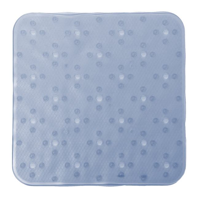 Tappeto Doccia Antiscivolo Cm.54X54 Blu Trasp.