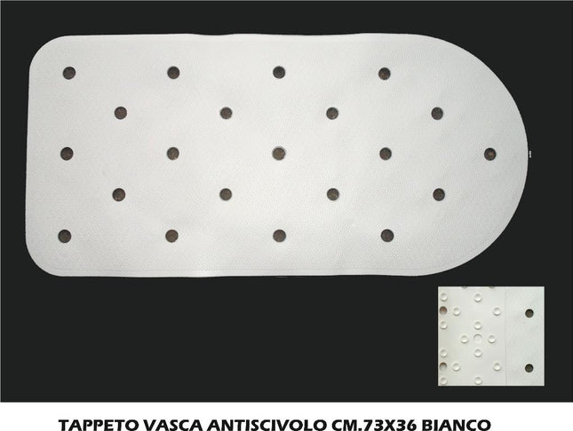 Tappeto Vasca Antiscivolo Cm.73X36 per Sicurezza e Comfort in Vasca da Bagno Casalinghi Sicignano