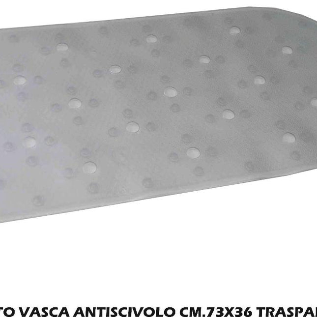 Tappeto Vasca Antiscivolo Cm.73X36 Trasparente