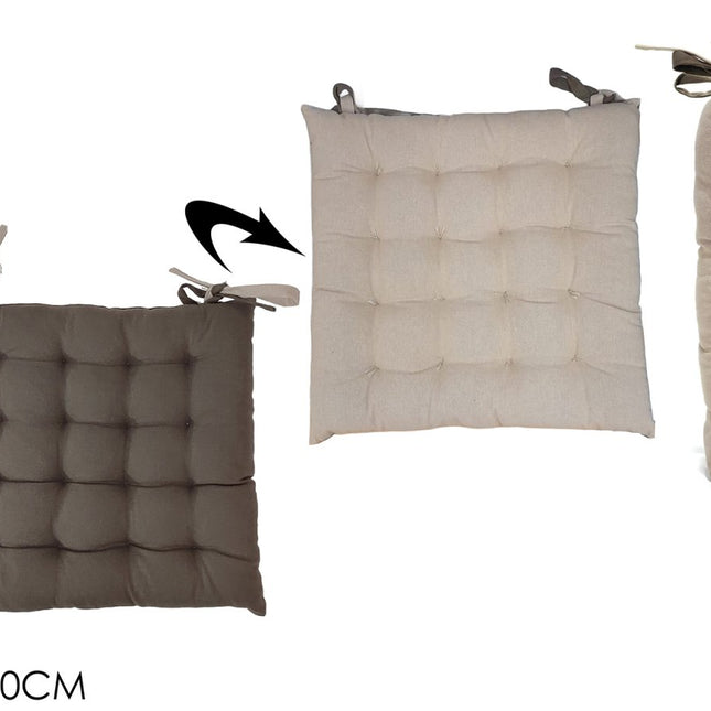 Cuscino Seduta 40x40 cm con Fettuccia Diversi Colori Disponibili Tortora Sabbia General Trade