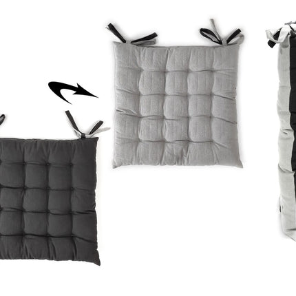Cuscino Seduta 40x40 cm con Fettuccia Diversi Colori Disponibili Grigio Chiaro Grigio Scuro General Trade