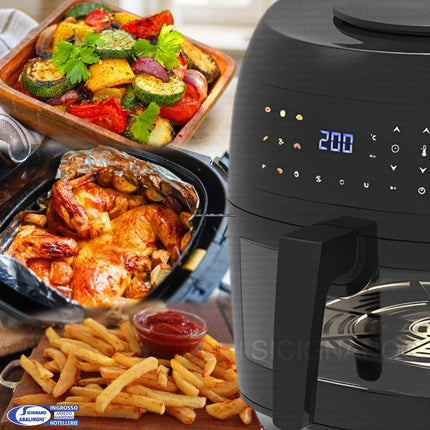 Friggitrice ad Aria 7,4L 1800W Digitale con 9 Programmi – Cottura Sana Senza Olio General Trade